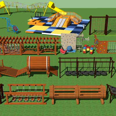 Modern children's playground facilities