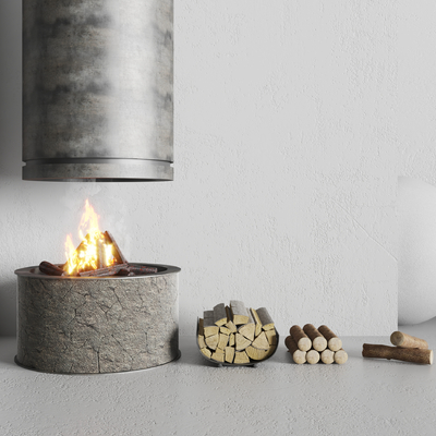 Modern Round Fireplace Bonfire