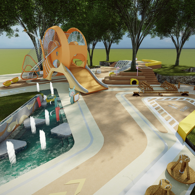 Modern outdoor expand parent-child children's activity park