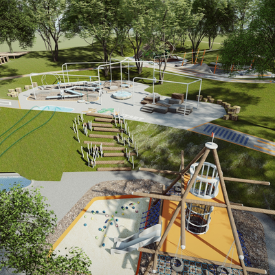 Modern outdoor expand parent-child children's activity park