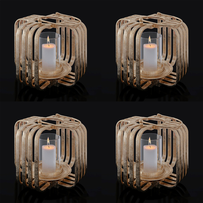 Golden Cage Creative Candle Lamp