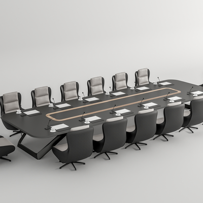 Cassina conference table and chair combination