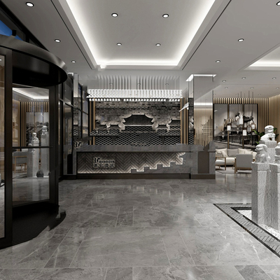 New Chinese Hotel Lobby