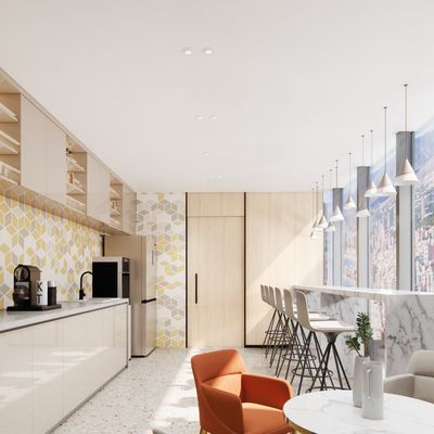 Modern pantry lounge area