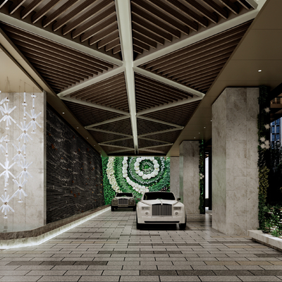 Modern Hotel Entrance