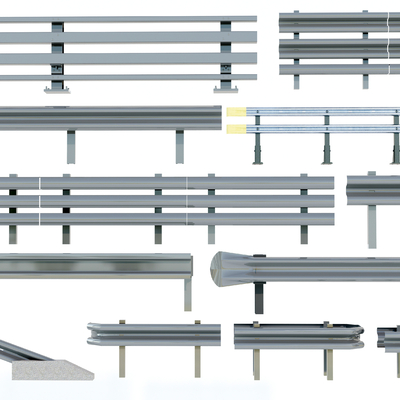 Modern road railing guardrail