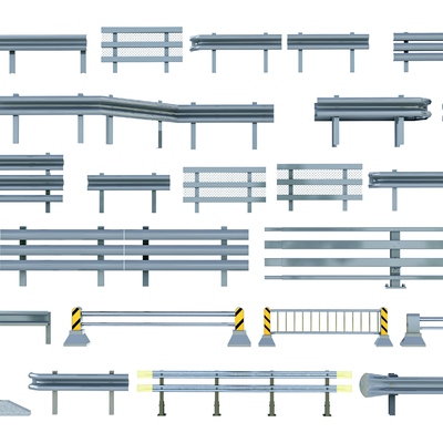 Modern road railing guardrail