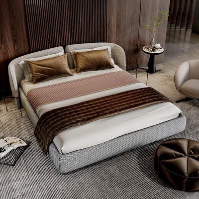 Minotti fabric double bed