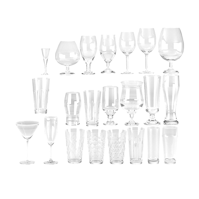 Modern glass wine glass