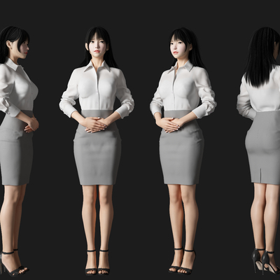 Modern office secretary beautiful figure