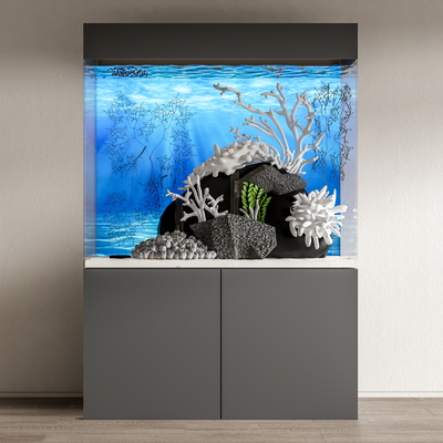 Modern fish tank aquarium