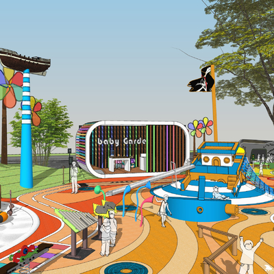 Modern Doraemon Sailing Theme Children's Activity Venue