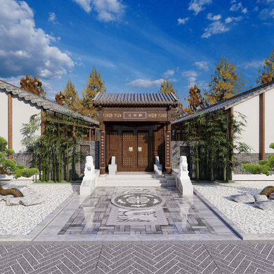 Chinese courtyard appearance