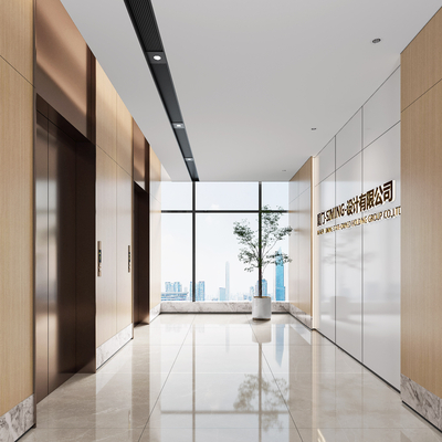 Hyundai Company Elevator Corridor