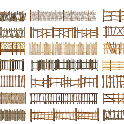 Natural wind railing fence