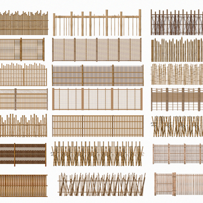 Natural wind railing fence