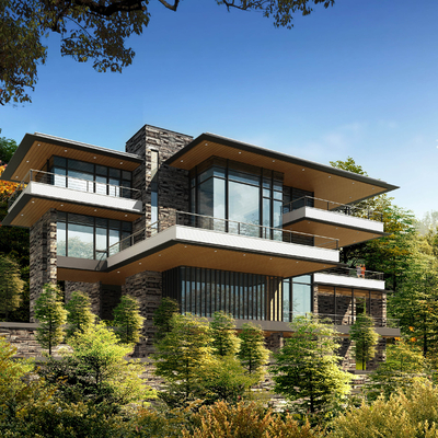 Modern Mountain Villa Exterior