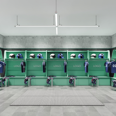 Modern Hockey Locker Room