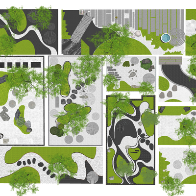 Micro-terrain dry landscape small soil slope Zen landscape