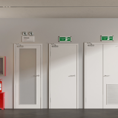 Modern fire door fire extinguisher