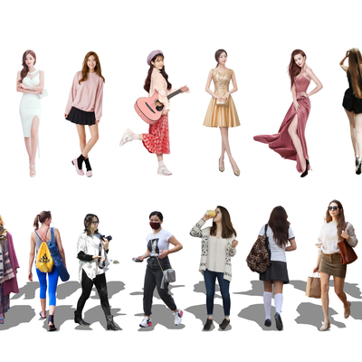 Modern Beauty Characters 2d Collection