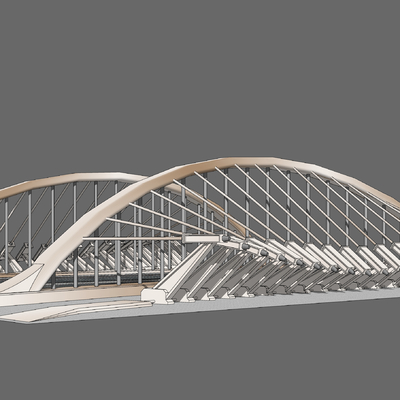 Modern reticular curve viaduct