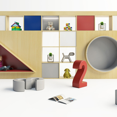 Modern children's toy cabinet