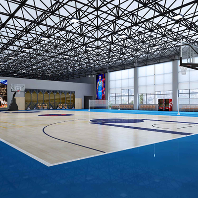 modern basketball court