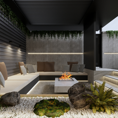 Modern Villa Courtyard