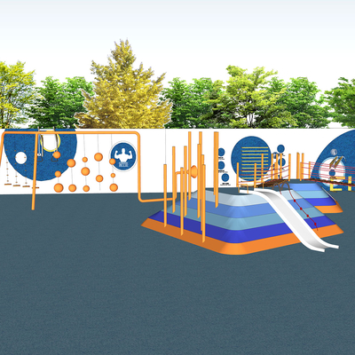 Modern children's outdoor sports play area