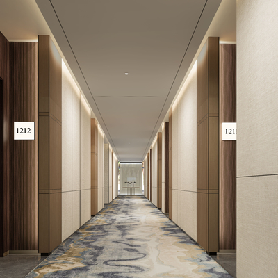 New Chinese Hotel Aisle Corridor