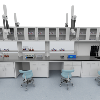 Modern laboratory table and chair combination