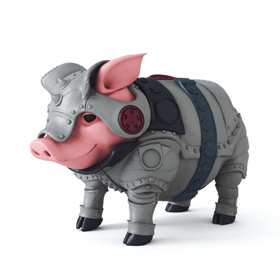 Armor Pig Art Toy