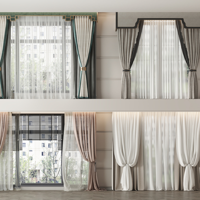 Chinese plain curtains and window screens