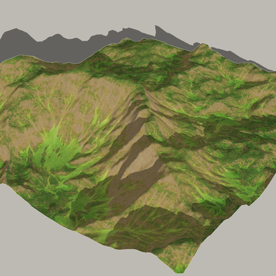 Modern mountain terrain