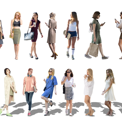 Modern fashion beauty 2d component