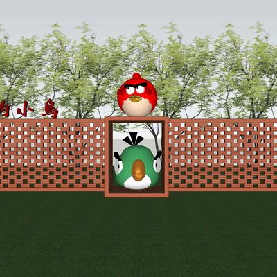 Angry Birds Red Brick Wall Sick