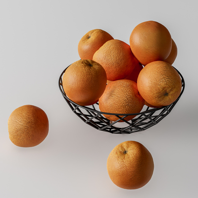 orange fruit basket