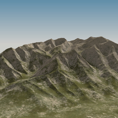 Modern mountain terrain