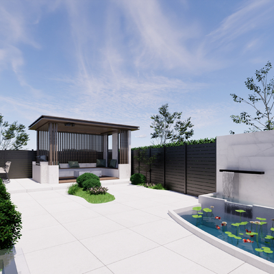 Modern Villa Courtyard