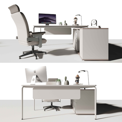 Modern office desks and chairs