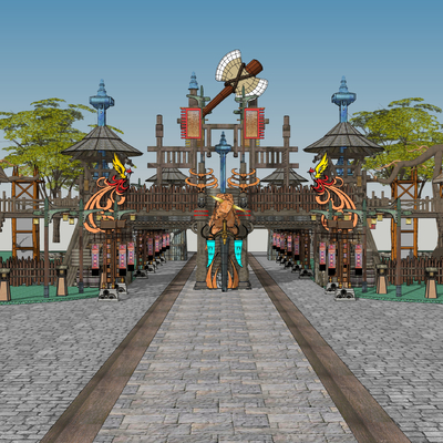 Modern City Themed Entrance Gate