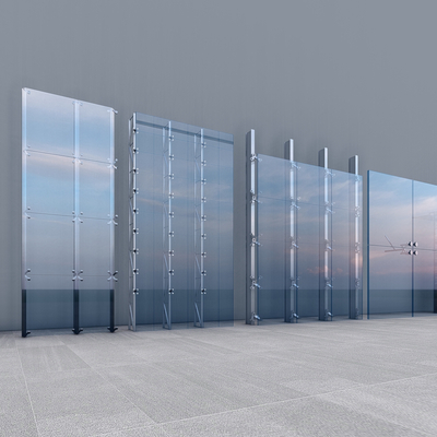 Modern glass curtain wall grab point structure