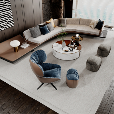 Poliform curved Sectional Sofa