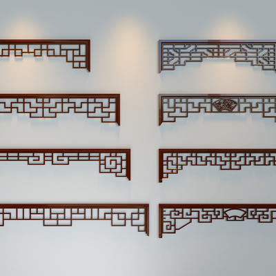 Neo-Chinese Style hanging lattice carved