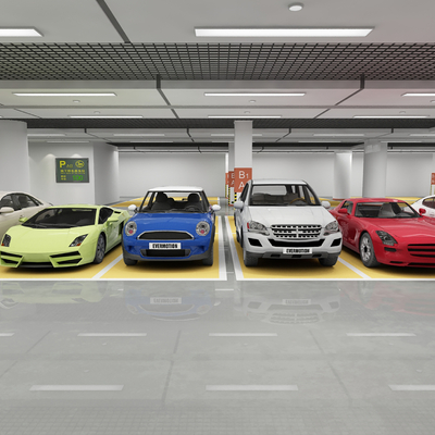 Modern Garage Luxury Car Parking