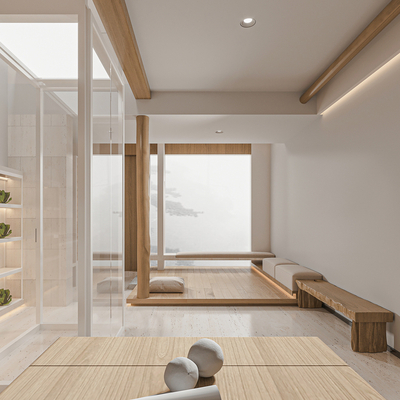 Modern Yoga Studio Meditation Room