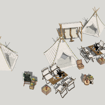 Modern tent camp facilities