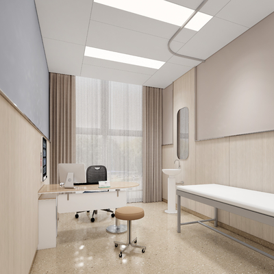 Modern hospital consulting room