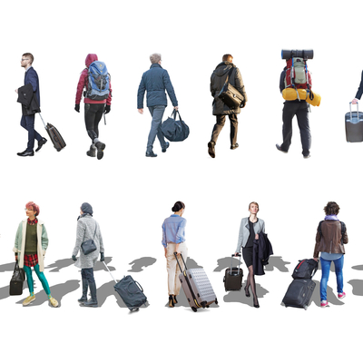 Travel men and women 2d components